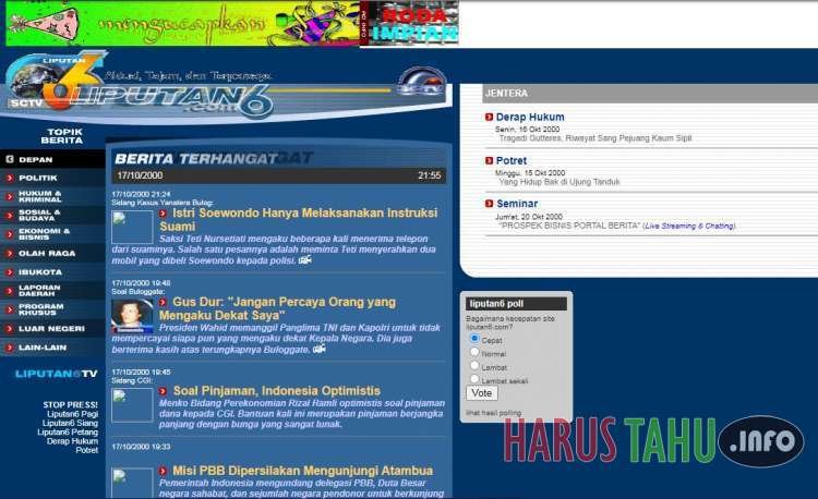 Ini Penampakan Situs Portal Berita Indonesia Saat Pertama Kali Diluncurkan, Simple Banget!