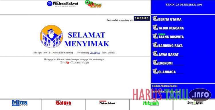 Ini Penampakan Situs Portal Berita Indonesia Saat Pertama Kali Diluncurkan, Simple Banget!